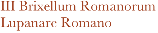 III Brixellum Romanorum
Lupanare Romano